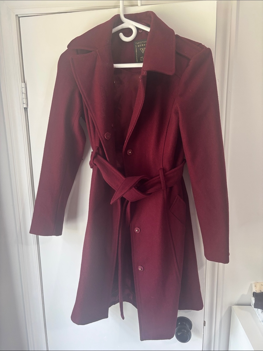 Guess Burgundy Coat size small